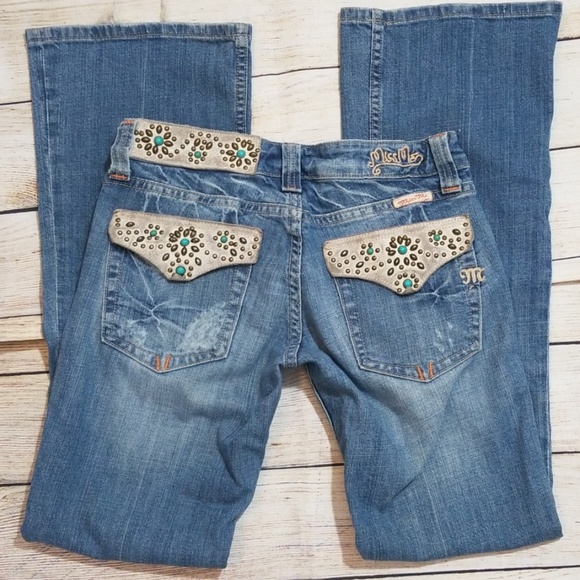 Miss Me Denim - Miss Me Blue Sandblast Flap Pocket Jeans